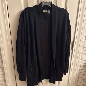 Black Open Front Cardigan by Zella in size XS cotton and spandex. Runs large